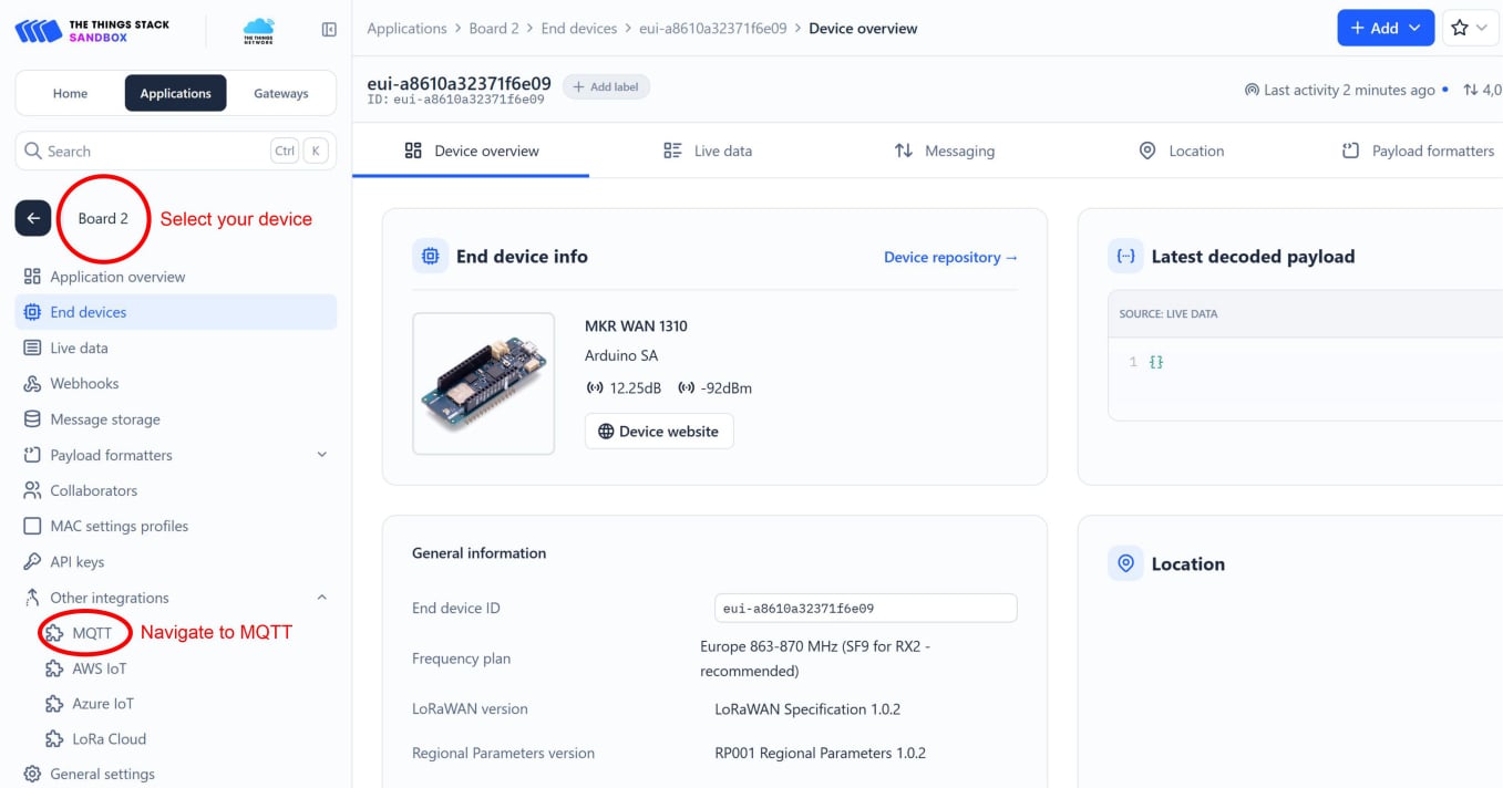 Connect device to MQTT