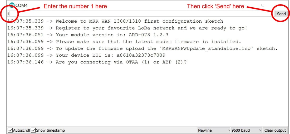 Enter the number 1 here