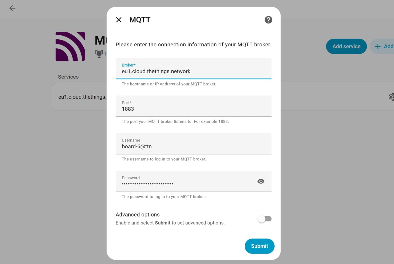 Add MQTT service