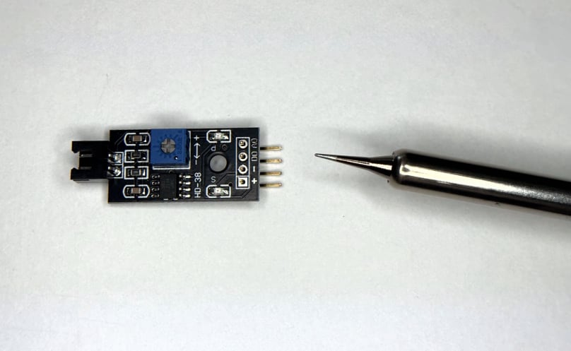 Soldering the pins large