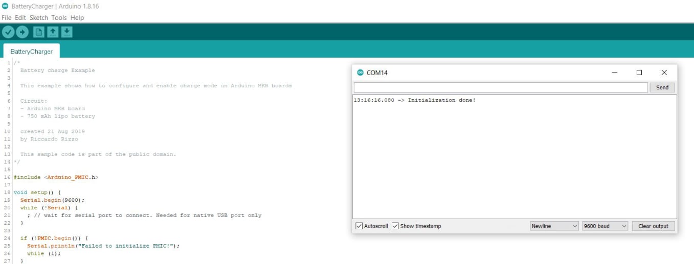 Serial monitor charging