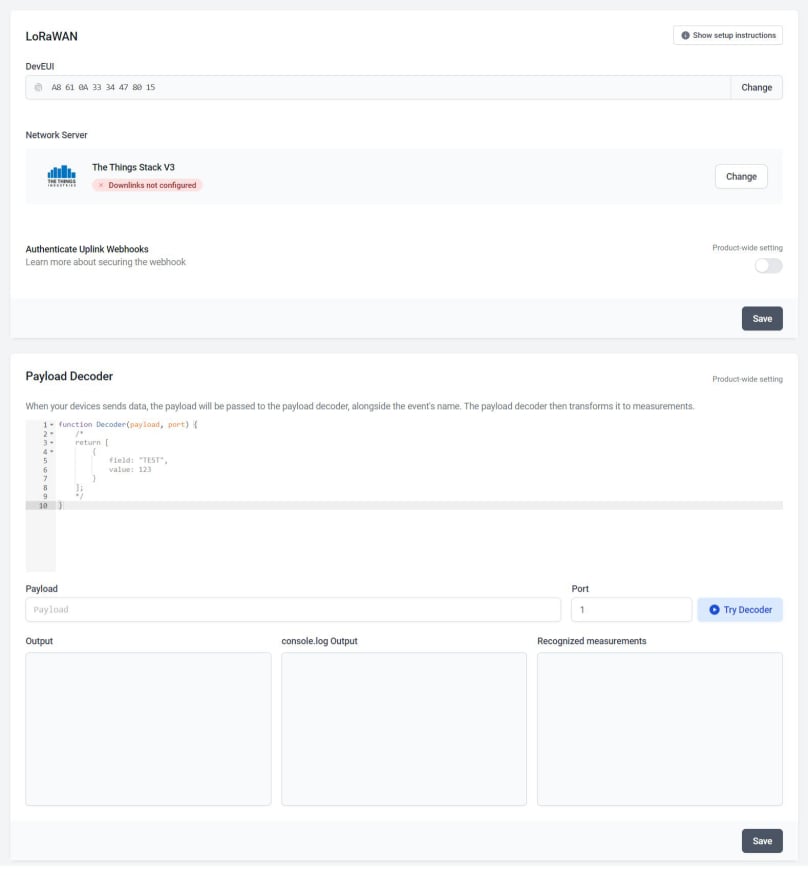 Configuration continued