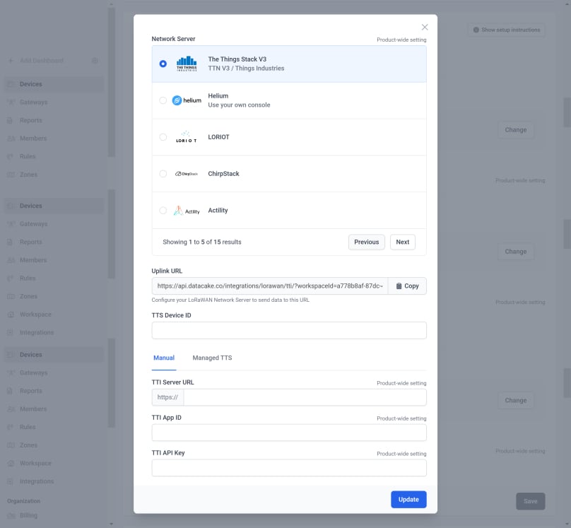Network server pop-up
