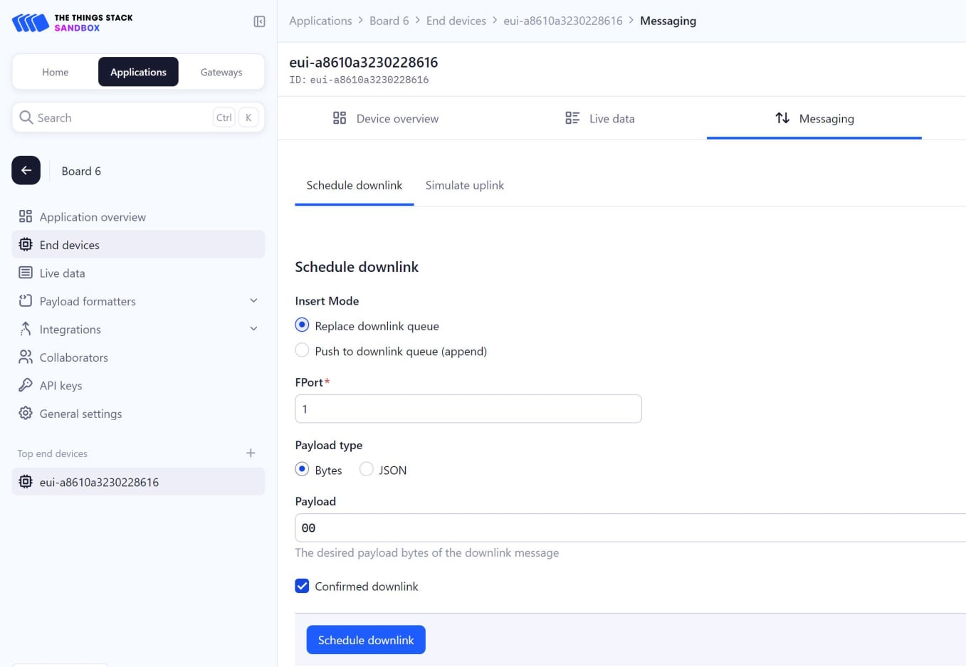 Schedule downlink off
