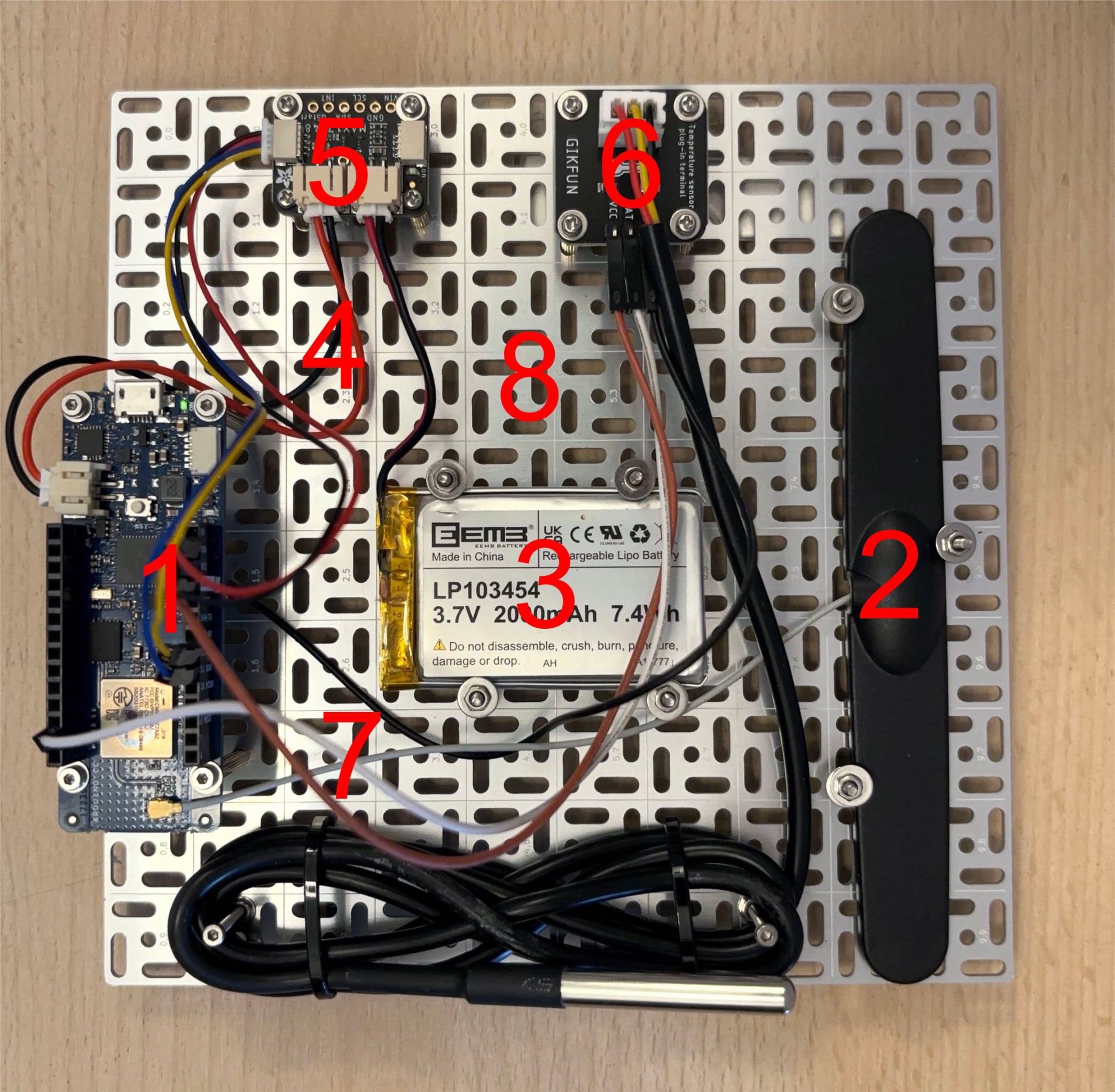 Components on baseboard