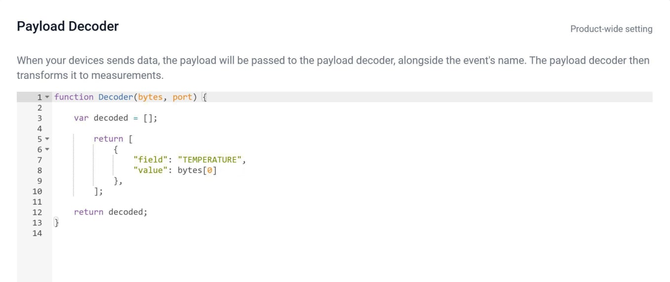 Payload decoder temp