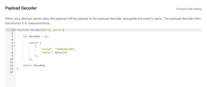 Payload decoder temp